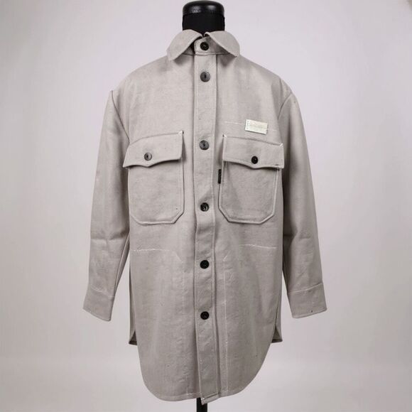 G-Star Women’s Grey Boyfriend Fit Overshirt Size Medium NWT - Picture 5 of 10